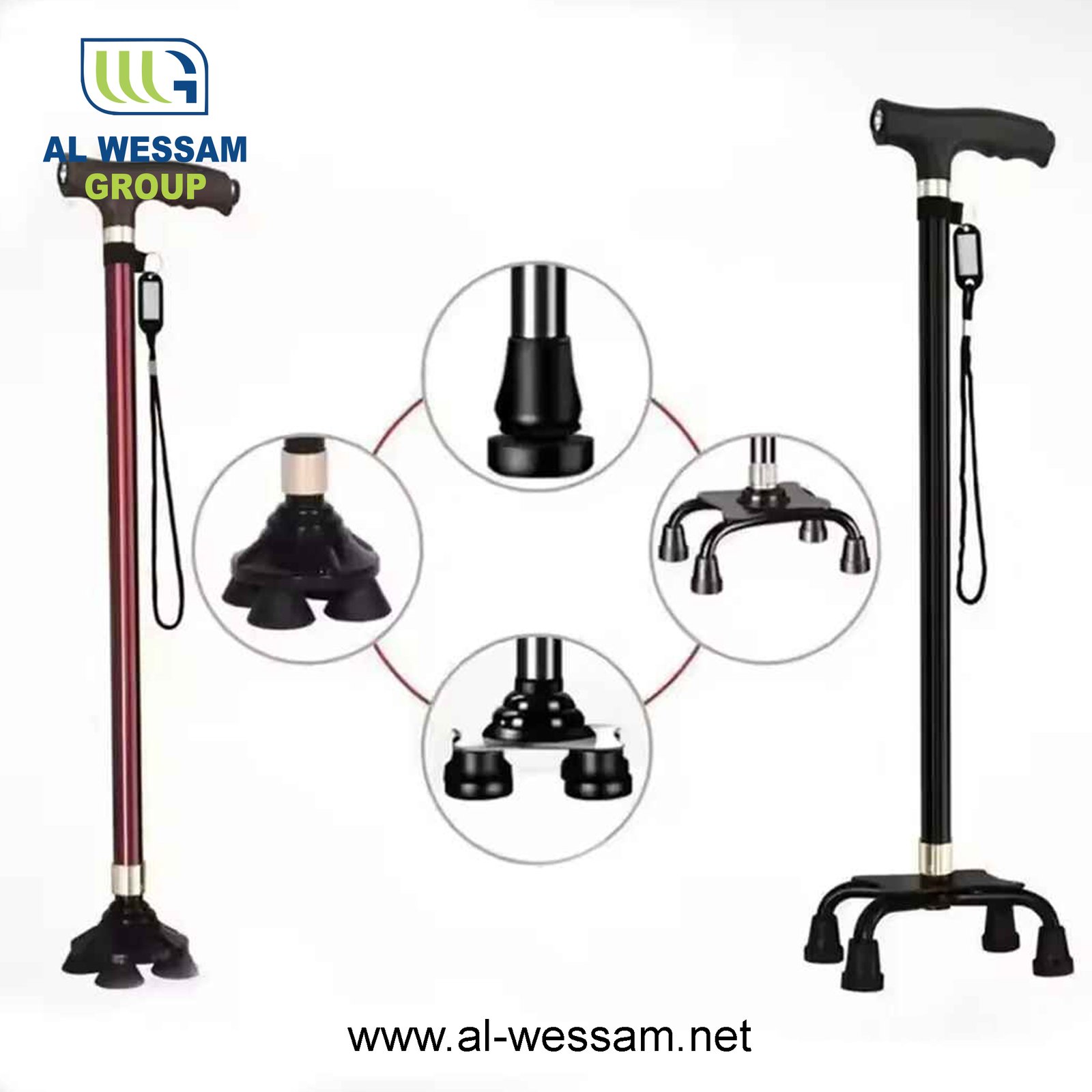 Walking Cane Non-slip Crutch
